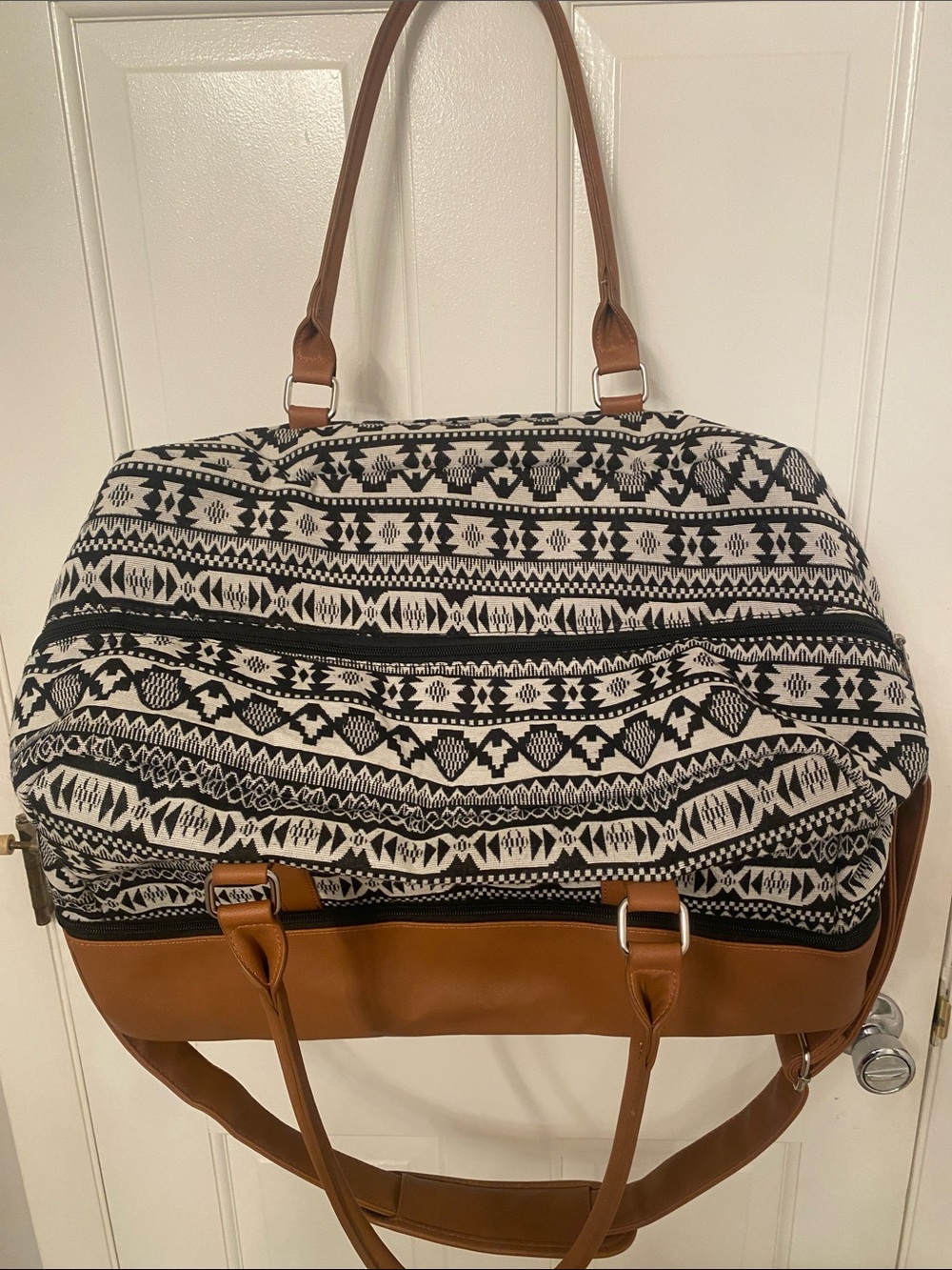 Realer NET B&W Aztec weekender Bag - Picture 5 of 7